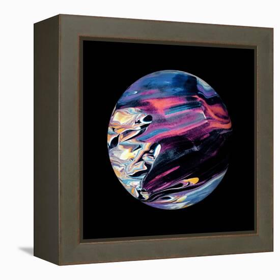 Abstract Marble Ball-Swedish Marble-Framed Stretched Canvas