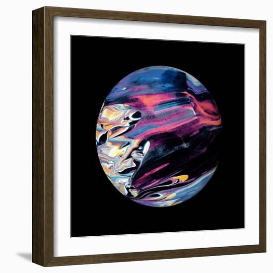 Abstract Marble Ball-Swedish Marble-Framed Art Print