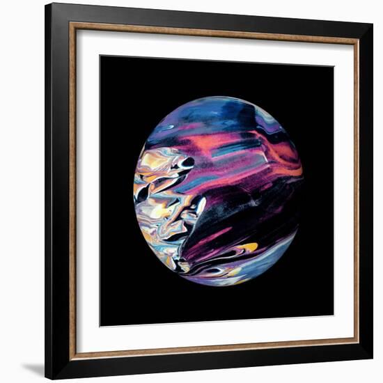 Abstract Marble Ball-Swedish Marble-Framed Art Print