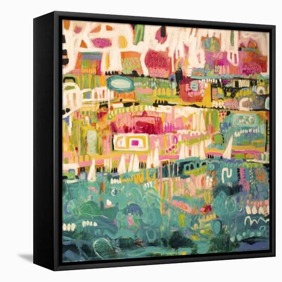 Abstract Marina II-Karen Fields-Framed Stretched Canvas