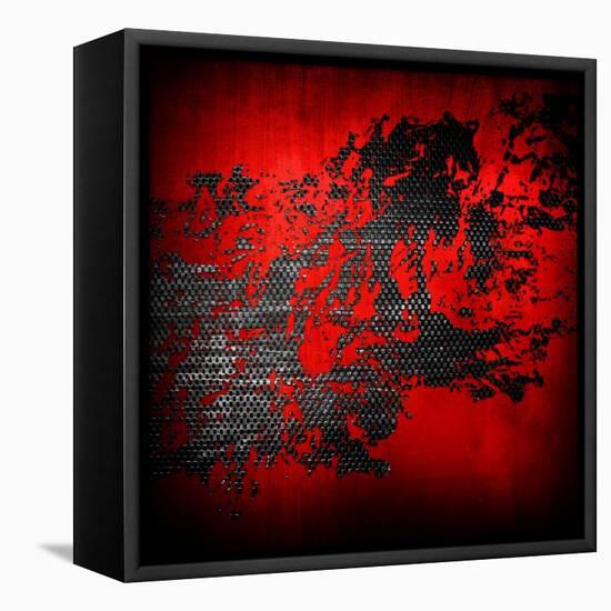 Abstract Metal Background with Splash-Eky Studio-Framed Stretched Canvas