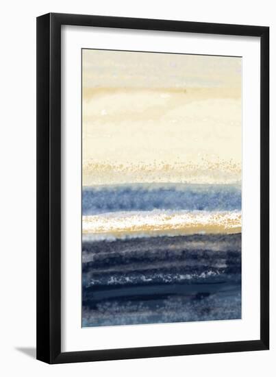 Abstract Midnight Blue 1-Patti Bishop-Framed Art Print