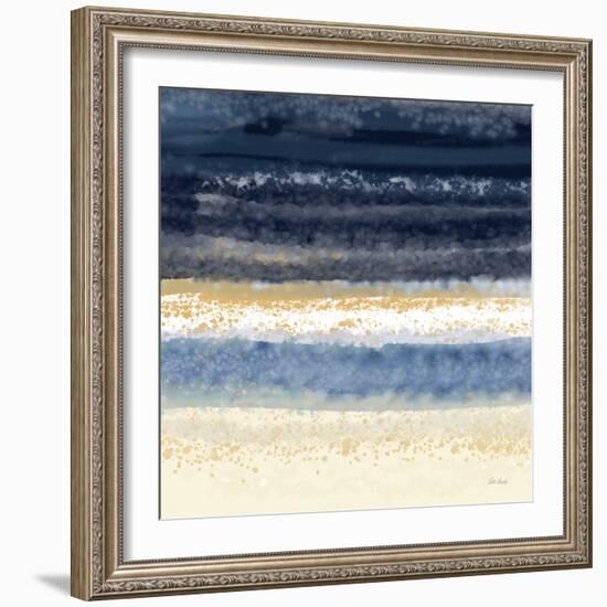 Abstract Midnight Blue 2-Patti Bishop-Framed Art Print