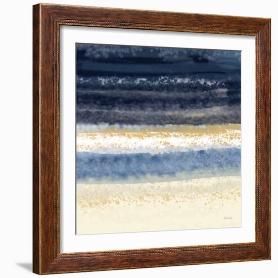 Abstract Midnight Blue 3-Patti Bishop-Framed Art Print