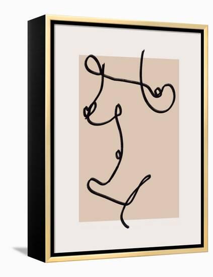 Abstract Minimal Nude Line Art-Little Dean-Framed Premier Image Canvas