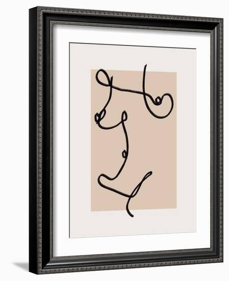 Abstract Minimal Nude Line Art-Little Dean-Framed Photographic Print