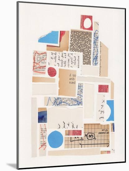 Abstract Mixed Media Collage #1-Alisa Galitsyna-Mounted Giclee Print