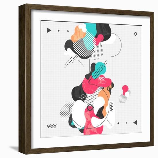 Abstract Modern Geometric Background-theromb-Framed Premium Giclee Print