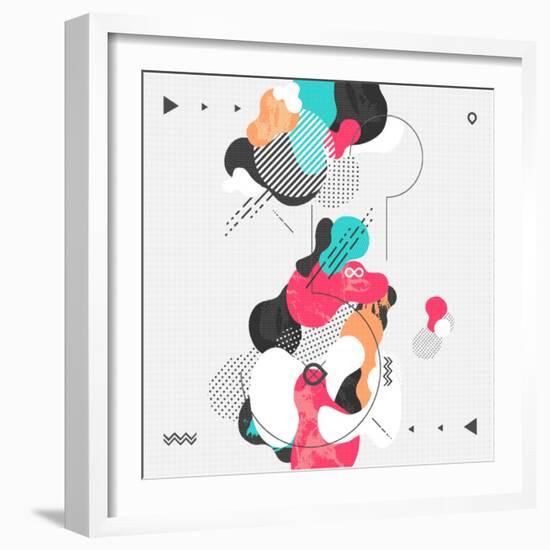 Abstract Modern Geometric Background-theromb-Framed Premium Giclee Print