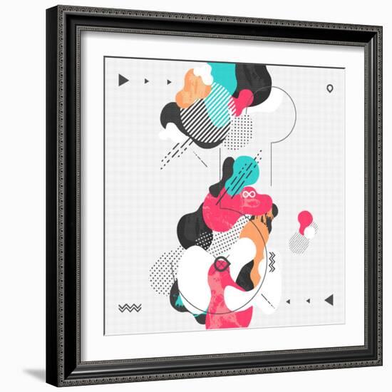 Abstract Modern Geometric Background-theromb-Framed Art Print