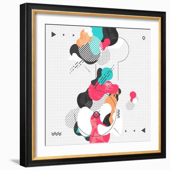 Abstract Modern Geometric Background-theromb-Framed Art Print