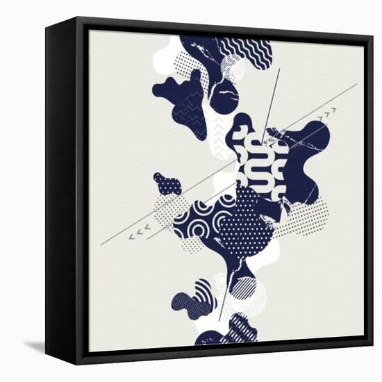 Abstract Modern Geometric Background-theromb-Framed Stretched Canvas