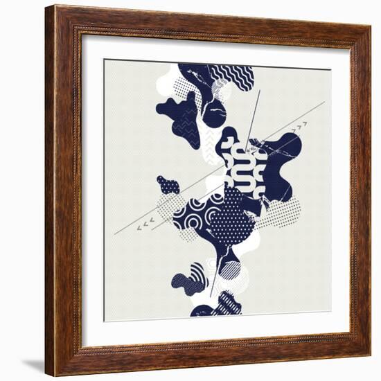 Abstract Modern Geometric Background-theromb-Framed Art Print