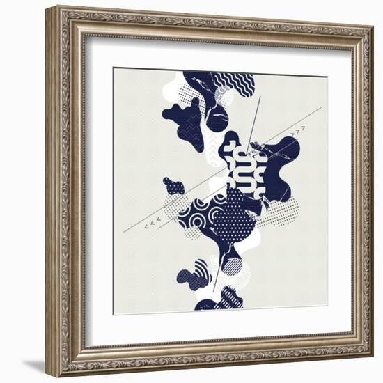 Abstract Modern Geometric Background-theromb-Framed Art Print