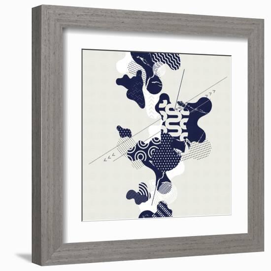 Abstract Modern Geometric Background-theromb-Framed Art Print