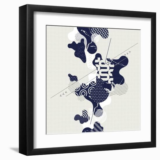 Abstract Modern Geometric Background-theromb-Framed Art Print