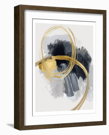 Abstract Motion Black, 2023-David Moore-Framed Art Print