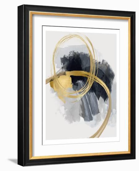 Abstract Motion Black, 2023-David Moore-Framed Art Print