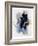 Abstract Motion Blue 2, 2023-David Moore-Framed Art Print