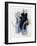 Abstract Motion Blue 2, 2023-David Moore-Framed Art Print