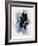 Abstract Motion Blue 2, 2023-David Moore-Framed Art Print