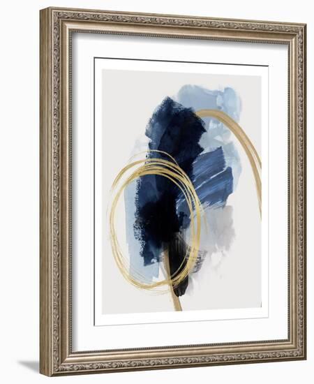 Abstract Motion Blue, 2023-David Moore-Framed Art Print