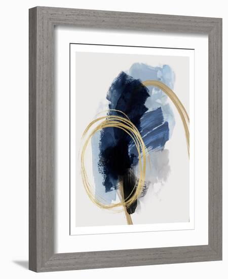 Abstract Motion Blue, 2023-David Moore-Framed Art Print