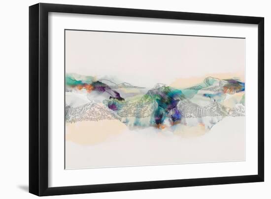 Abstract Mountain Range-Sisa Jasper-Framed Art Print