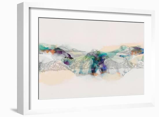 Abstract Mountain Range-Sisa Jasper-Framed Art Print