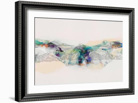 Abstract Mountain Range-Sisa Jasper-Framed Art Print