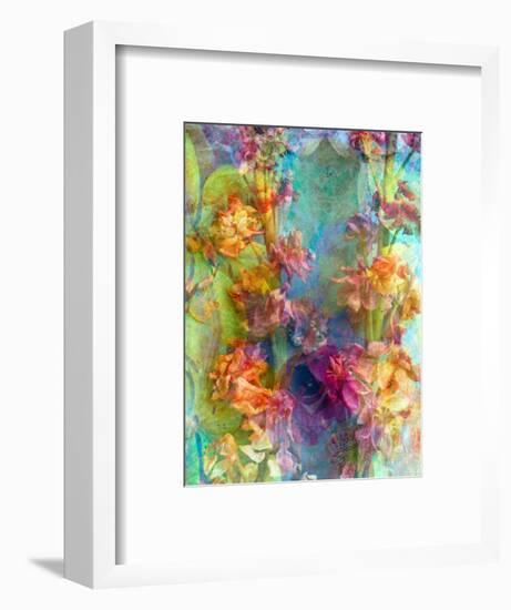 Abstract Multicolor Floral Montage Photographic Layer Work-Alaya Gadeh-Framed Photographic Print