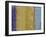 Abstract Mustard and Blue-Alma Levine-Framed Art Print