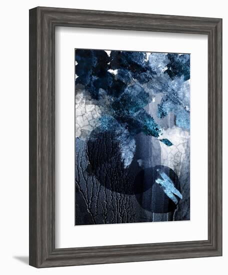 Abstract Navy White 1-Urban Epiphany-Framed Art Print