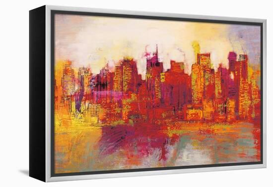 Abstract New York City-Brian Carter-Framed Stretched Canvas