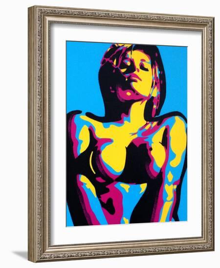 Abstract Nude-Abstract Graffiti-Framed Giclee Print