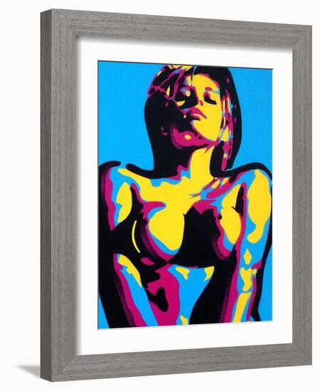 Abstract Nude-Abstract Graffiti-Framed Giclee Print