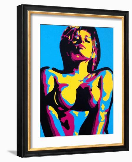 Abstract Nude-Abstract Graffiti-Framed Giclee Print