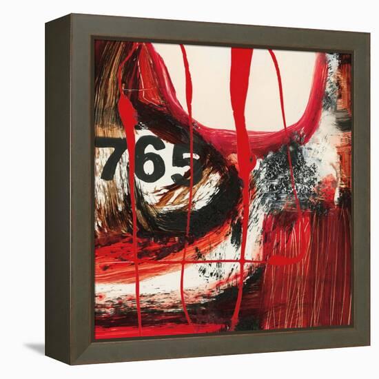 Abstract Numerals-Natasha Barnes-Framed Stretched Canvas