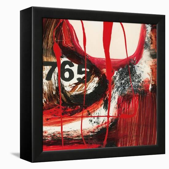 Abstract Numerals-Natasha Barnes-Framed Stretched Canvas