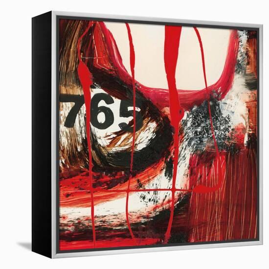 Abstract Numerals-Natasha Barnes-Framed Stretched Canvas