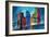 Abstract NYC Skyline at Night-Brian Carter-Framed Art Print