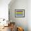 Abstract Ochre and Blue I-Alma Levine-Framed Art Print displayed on a wall