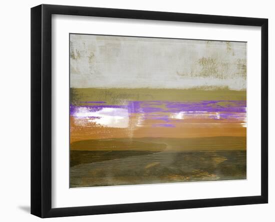 Abstract Ochre and Orange-Alma Levine-Framed Art Print