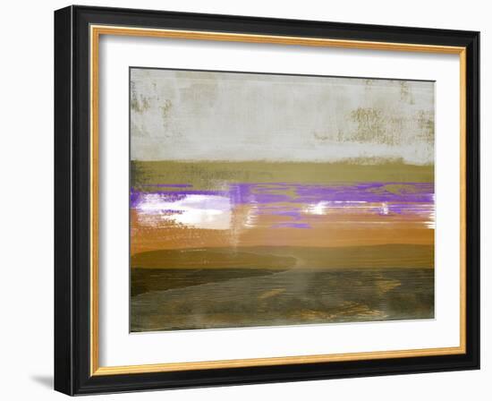 Abstract Ochre and Orange-Alma Levine-Framed Art Print