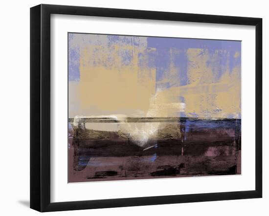 Abstract Ochre and Violet-Alma Levine-Framed Art Print