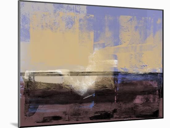 Abstract Ochre and Violet-Alma Levine-Mounted Art Print