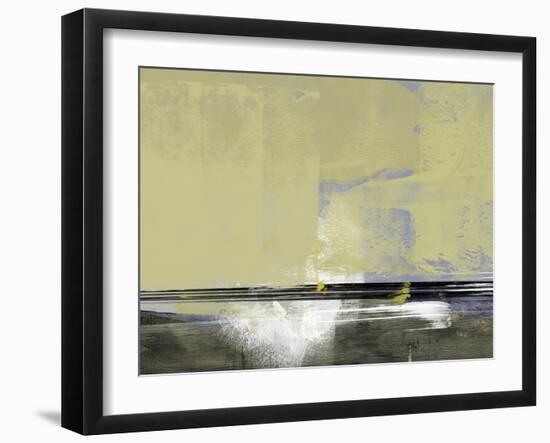 Abstract Ochre and White-Alma Levine-Framed Art Print