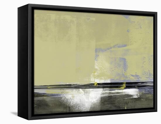 Abstract Ochre and White-Alma Levine-Framed Stretched Canvas