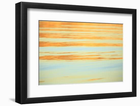 Abstract of water ripples in orange and blue.-Stuart Westmorland-Framed Photographic Print