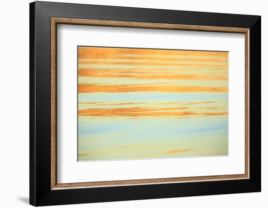 Abstract of water ripples in orange and blue.-Stuart Westmorland-Framed Photographic Print